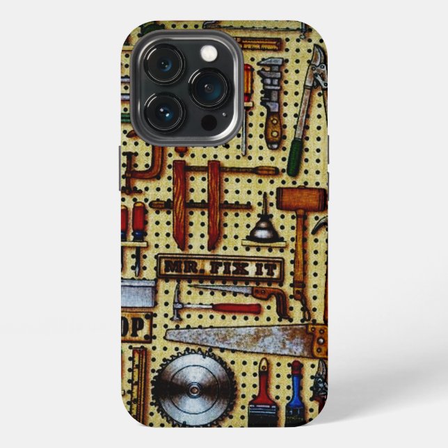 Coque iPhone Outils de bricoleur M. Fix It (Dos)