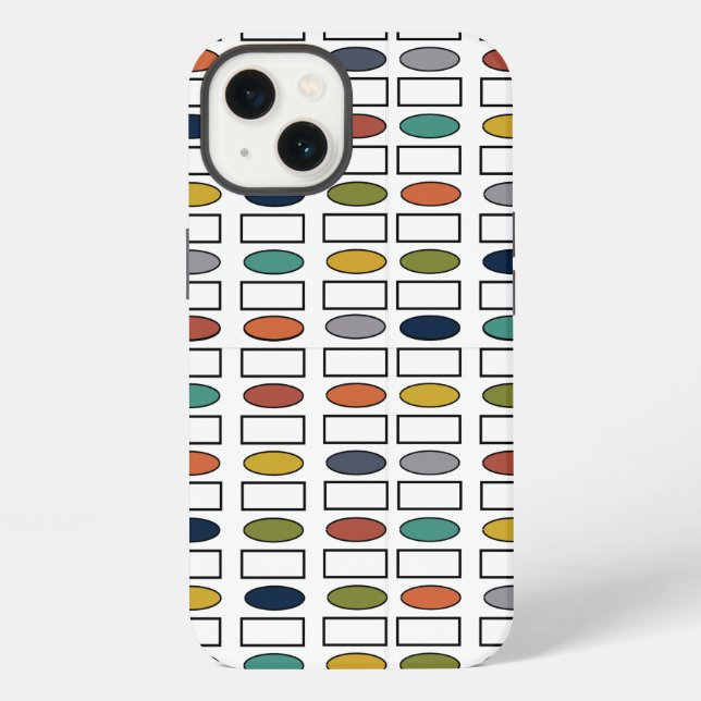 Coque iPhone Ovales et Rectangles  (Verso)