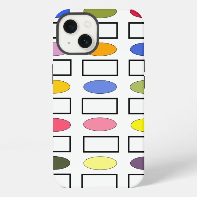 Coque iPhone Ovales et rectangles – Jardin de fleurs  (Verso)