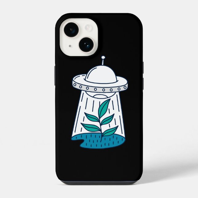 Coque iPhone OVNI Alien (Verso)