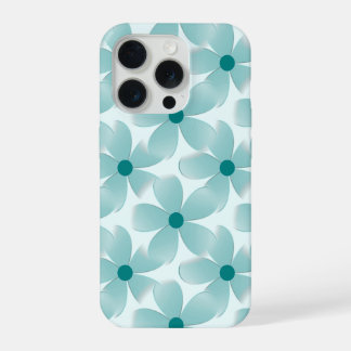 Coque iPhone 15 Pro Padrão floral verde.