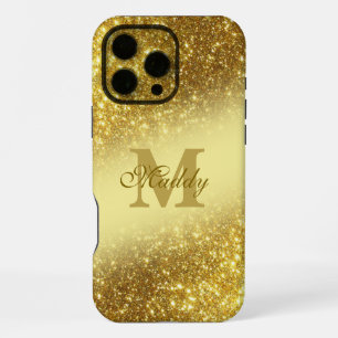 Coque iPhone 16 Pro Max pailleté or personnalisé