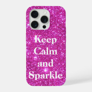 Coque iPhone 15 Pro Pailleté scintillant rose glamour CricketDiane