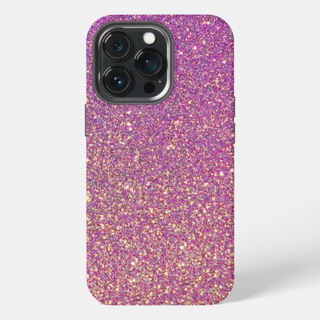 Coque iPhone Paillette rose  (Dos)