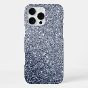 Coque iPhone 16 Pro Max Paillettes Argent Élégantes Fond Stylé