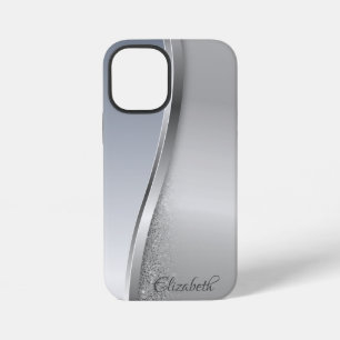 Coque iPhone 12 Mini Paillettes Argentées Tendances - Personnalisé