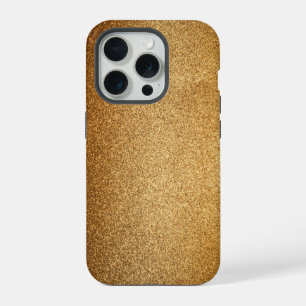 Coque iPhone 15 Pro Paillettes dorées