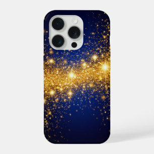Coque iPhone 15 Pro Paillettes dorées et scintillantes