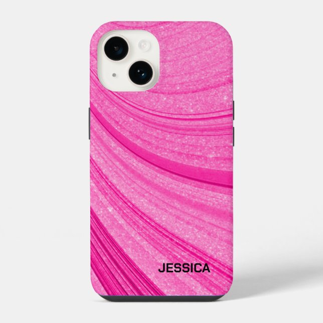 Coque iPhone Paillettes roses (Verso)