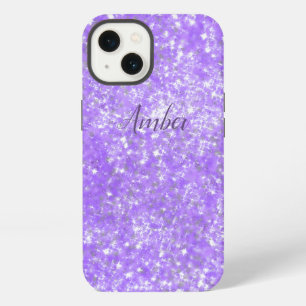 Etui iPhone 13 Paillettes scintillantes violettes Élégant Personn