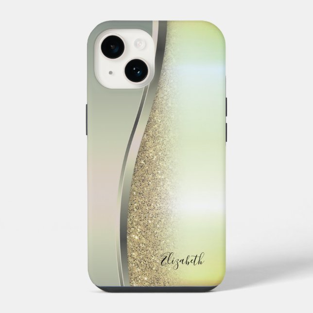 Coque iPhone Paillettes tendance cool  (Verso)