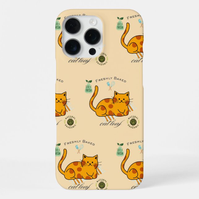 Coque iPhone Pain de chat drôle (Verso)