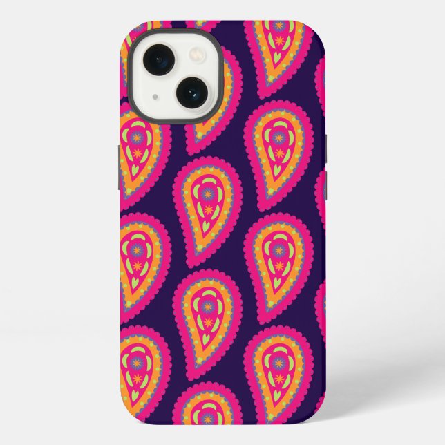 Coque iPhone Paisley coloré (Verso)