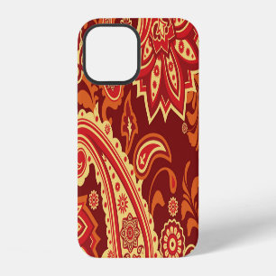 Coque iPhone 12 Paisley, fleurs : motif sans couture ornemental