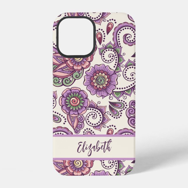 Coque iPhone Paisley Violet (Verso)