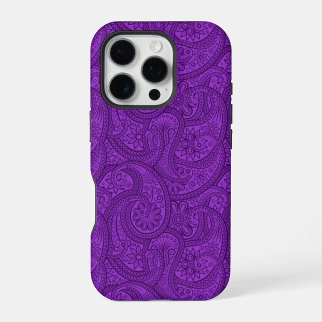 Coque iPhone Paisley Violet (Verso)