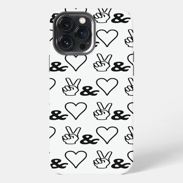 Coque iPhone Paix & Amour (Verso)