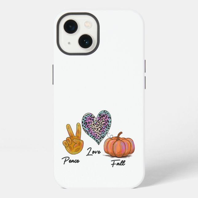 Coque iPhone Paix amour chute (Verso)