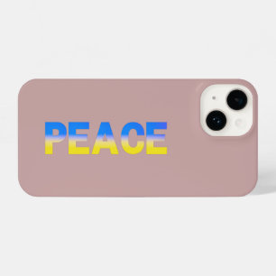 Coque Pour iPhone 14 PAIX bleu et jaune Ukraine Inspiration