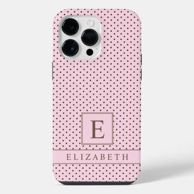 Coque iPhone Pale Pastel Rose Brown Point (Verso)