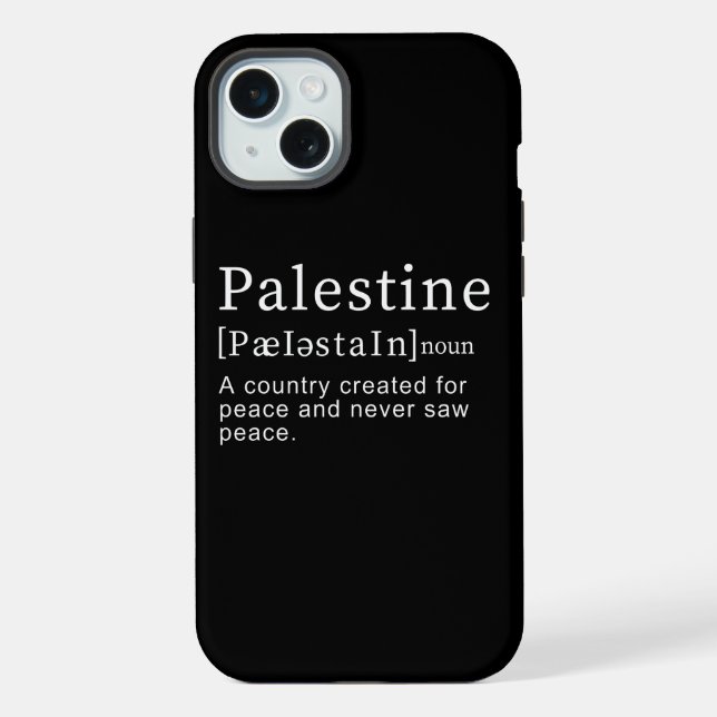 Coque iPhone Palestine Signification design Palestine Définitio (Verso)