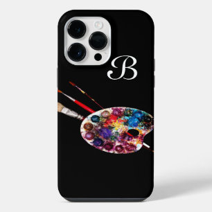 Coque Pour Pour iPhone 14 Pro Max PALETTE DE COULEUR ARTISTE ET BRUSHES MONOGRAM Noi