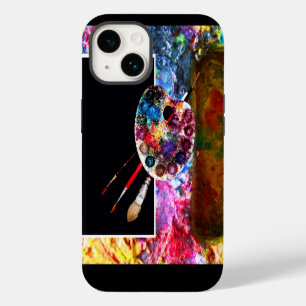 Coque Pour iPhone 14 PALETTE DE COULEUR ARTISTE, Noir