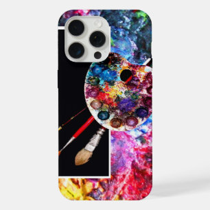 Coque iPhone 15 Pro Max PALETTE DE COULEURS D'ARTISTE ,Noir