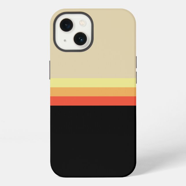 Coque iPhone Palette de couleurs rétro des années 70 (Verso)