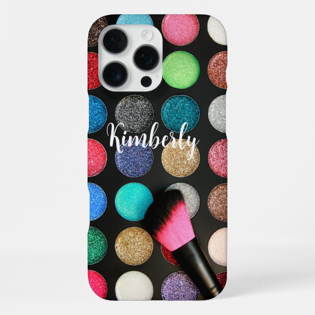 Coque iPhone Palette de fard à paupières pailleté (Verso)