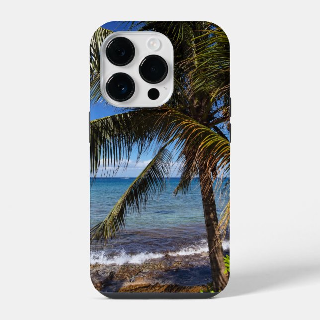 Coque iPhone Palmier et Océan (Verso)