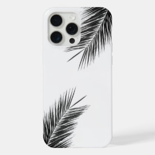 Coque iPhone 15 Pro Max Palmier Tropical Vert sur Fond Bleu Clair