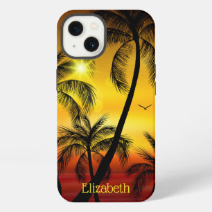 Etui iPhone 13 Palmiers de plage tropicaux
