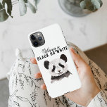 Coque iPhone 11Pro Max Panda Funky Moderne Noir Et Blanc Avec Citation<br><div class="desc">Panda Funky Moderne Noir Et Blanc Avec Citation</div>