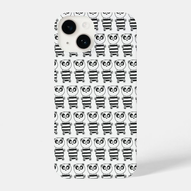 Coque iPhone Panda Kids (Verso)