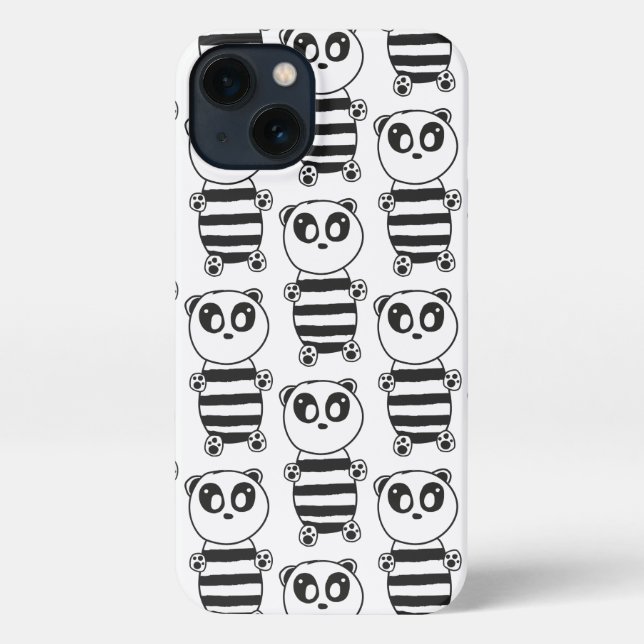 Coque iPhone Panda Kids (Verso)