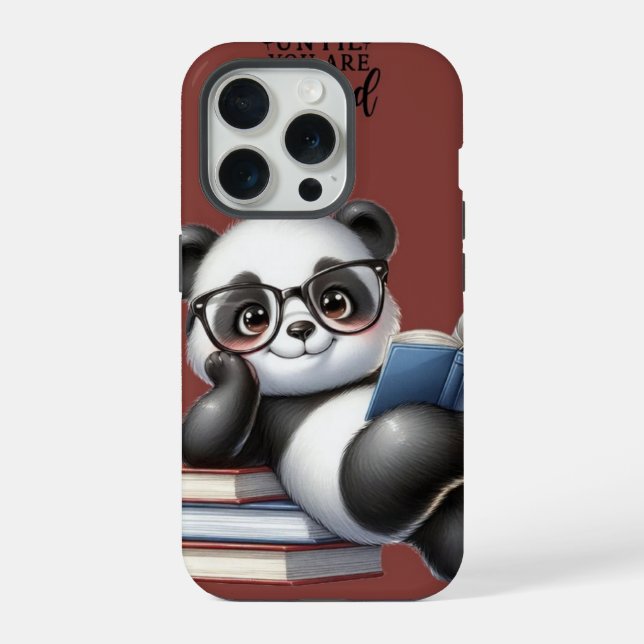 Coque iPhone Panda Littéraire (Verso)