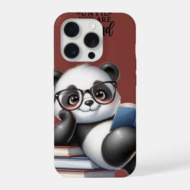 Coque iPhone Panda Littéraire (Verso)