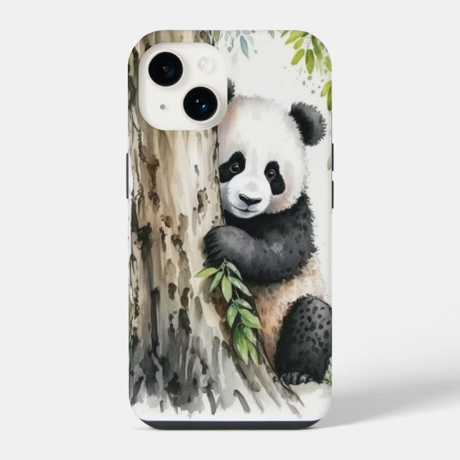 Coque iPhone Panda Ours Par Arbre (Verso)