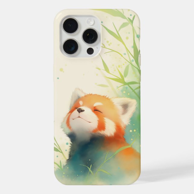 Coque iPhone Panda roux Sérénité paisible (Verso)