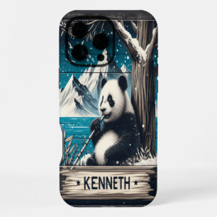 Coque iPhone 16 Pro Max Panda's Tranquille Spot : Bambou Delight