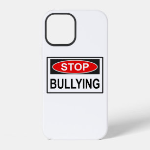 Coque iPhone 12 Panneau d'arrêt d'intimidation rouge