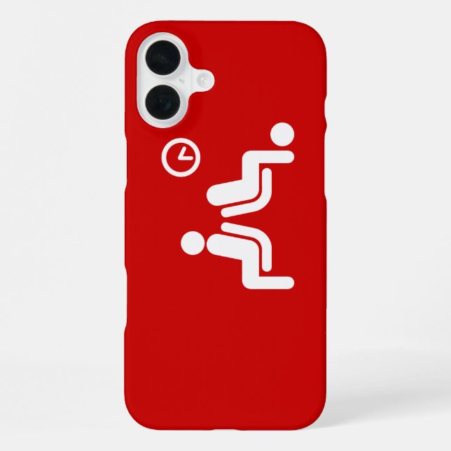 Coque iPhone Panneau d'attente prolongée (Verso)