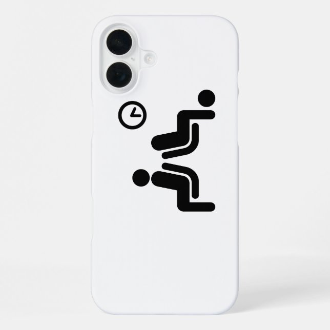 Coque iPhone Panneau d'attente prolongée (Verso)