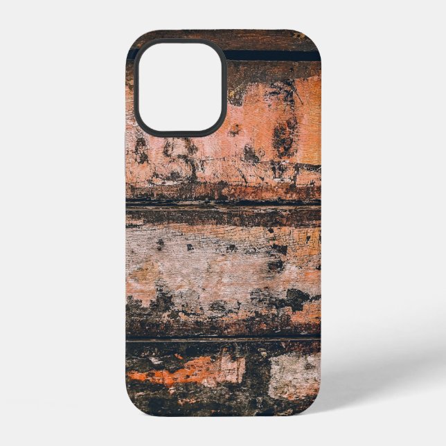 Coque iPhone Panneau marron et orange (Verso)