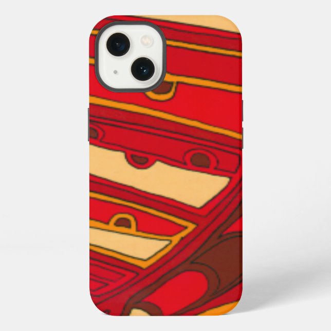 Coque iPhone Panneau orange abstract (Verso)