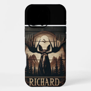 Coque iPhone 16 Pro Max Panneau orignal et montagnes