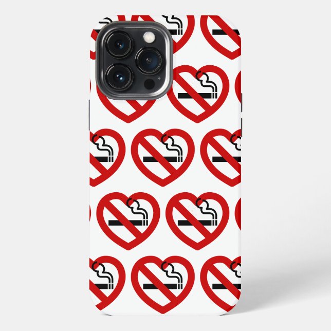 Coque iPhone Panneau Pas d'amour pour le tabagisme (Verso)