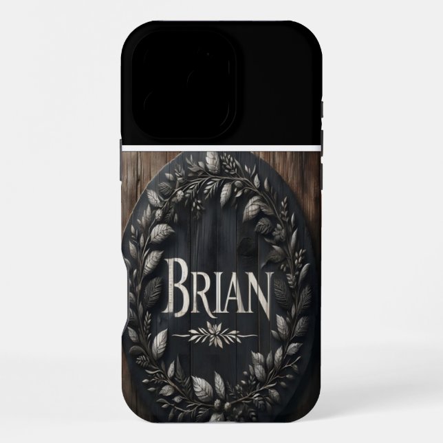 Coque iPhone Panneau rustique de Brian Farmhouse (Verso)