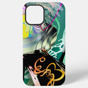 Coque iPhone 12 Pro Max Panorama irrégulier de formes et d'objets